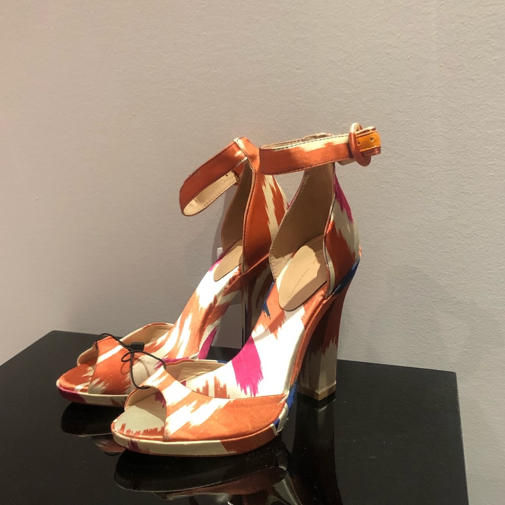 NWT ZARA tie dye satin sandals sz 37